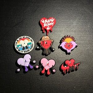 BAD BUNNY Croc Charms Set of 7